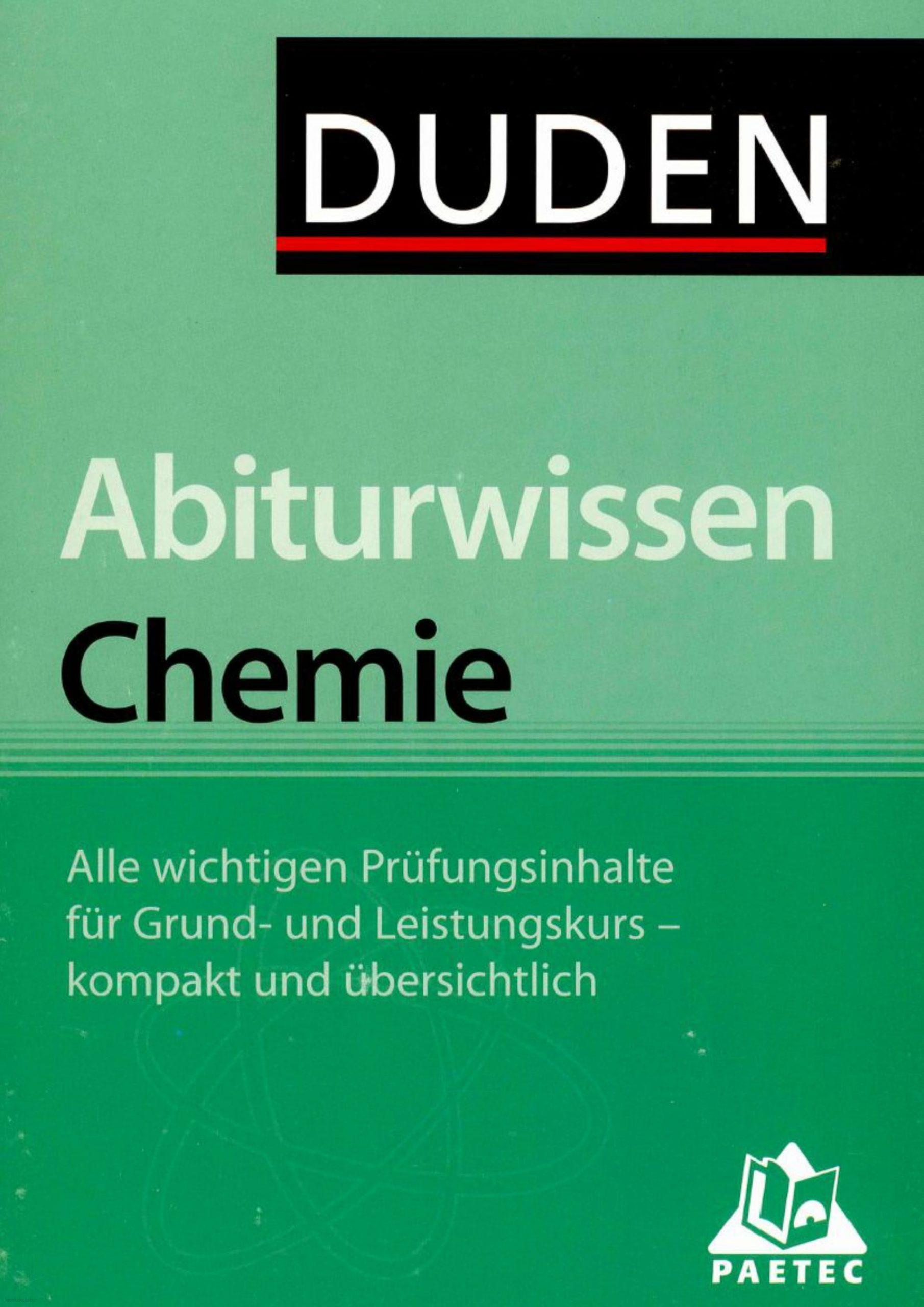 دانلود کتاب آلمانیduden abiturwissen chemie