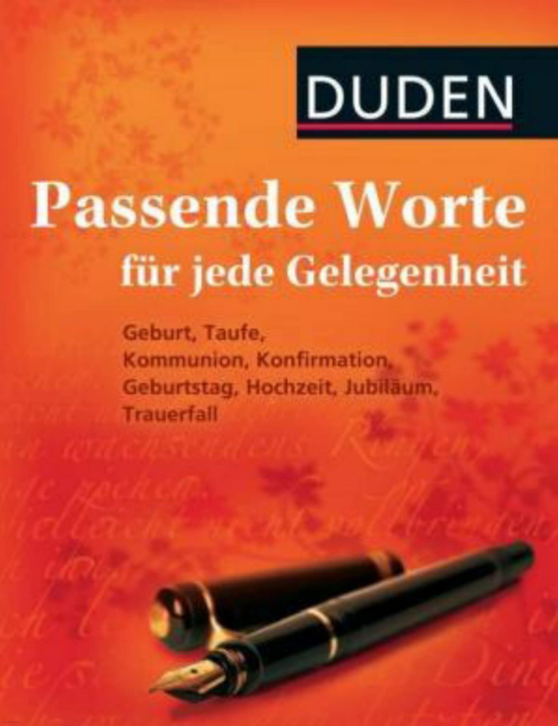 دانلود کتاب آلمانیduden passende worte für jede gelegenheit