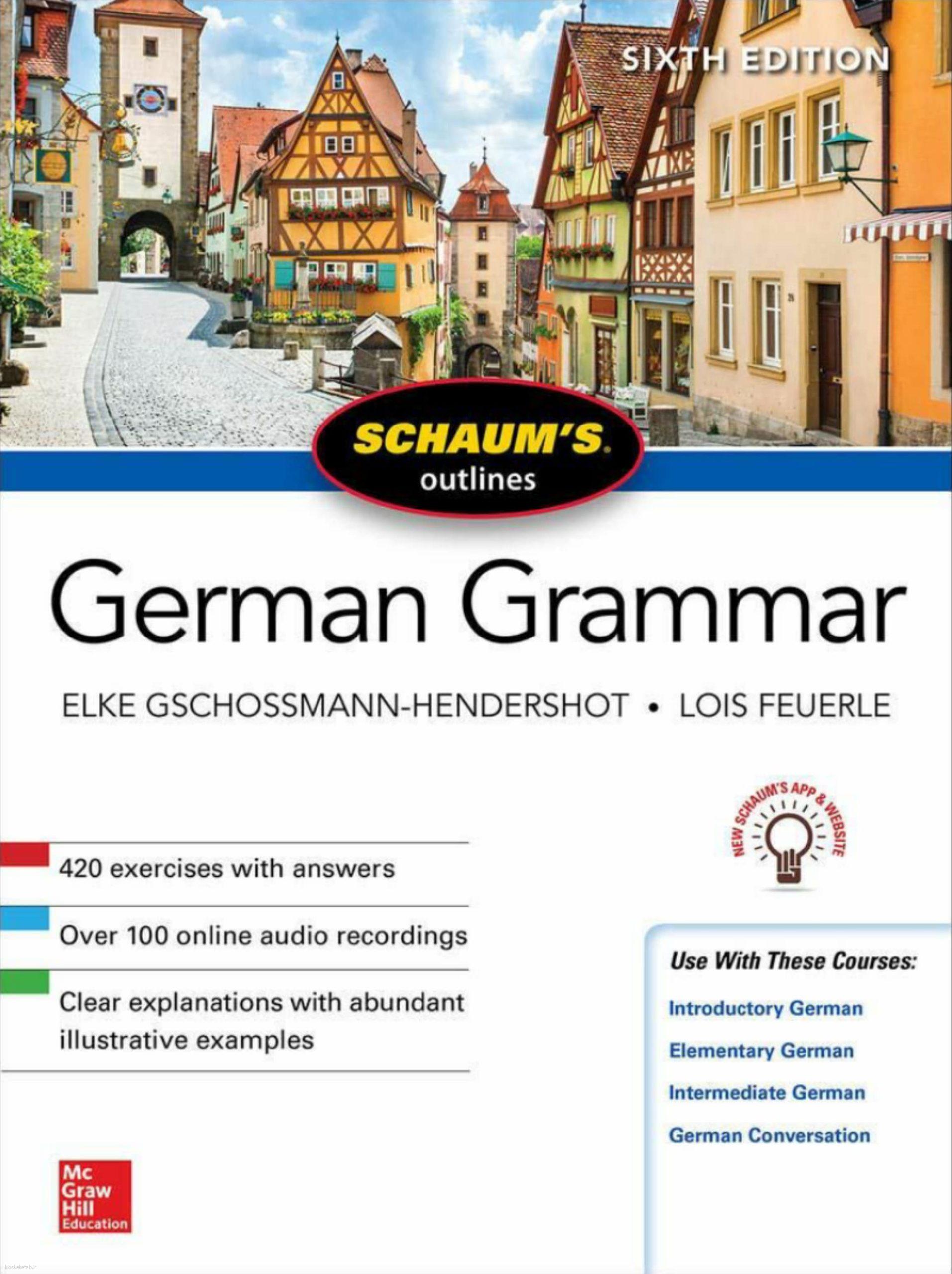 دانلود کتاب آلمانی schaums outline of german grammar