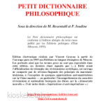petit dictionnaire philosophique pdf